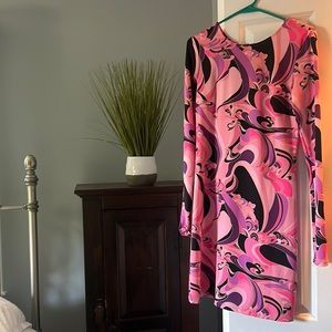 Julie Brown dress. stretch fabric. Looks super cute w/ long boots, heels wedges